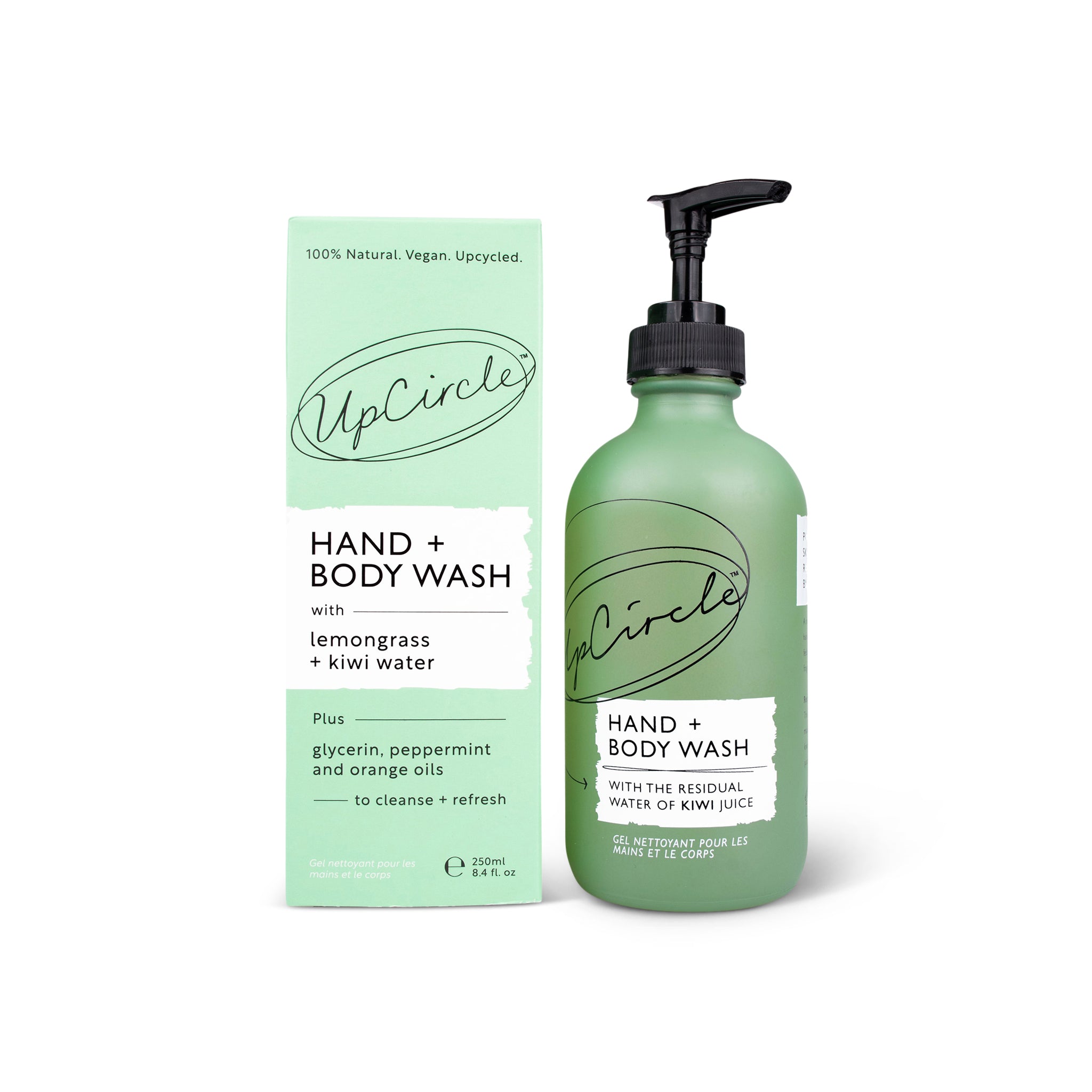 Upcircle Hand and Body Wash with Lemongrass and Kiwi Water image
