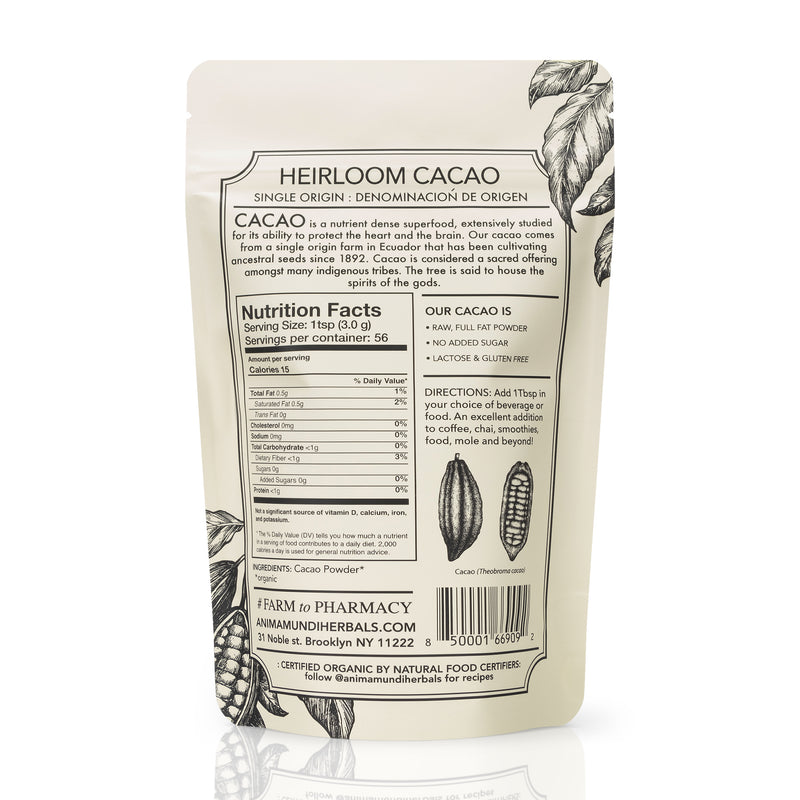 Cacao: Raw, Heirloom + Organic