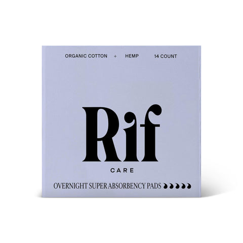 Rif Care, Overnight - Organic Long Pads, With Wings